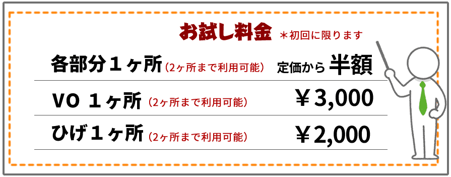 お試し料金